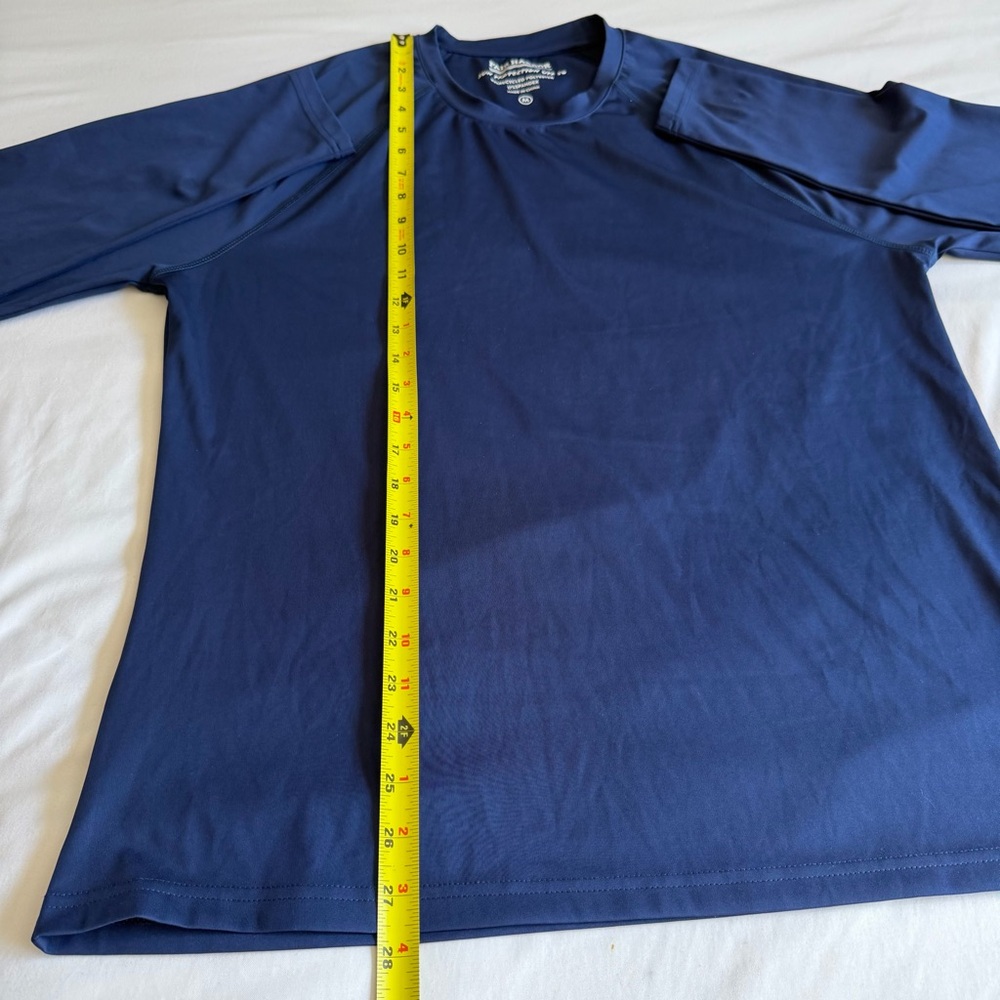 Fair Harbor Anchor Sun Protection 50 Navy Blue Swim Rash Guard Long Sleeve Shirt - Picture 16 of 17